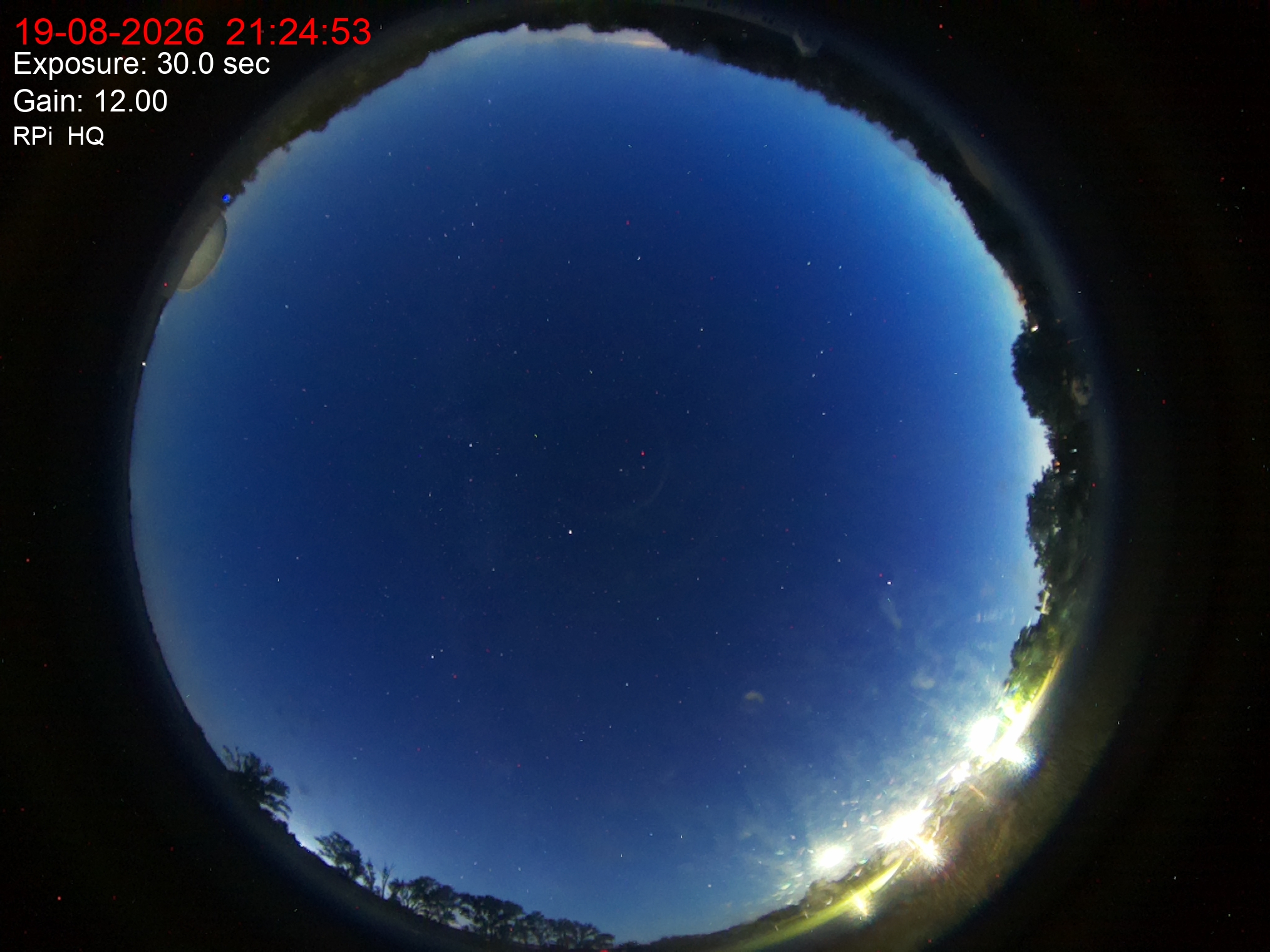 Az UMa Astronomy feletti égbolt aktuális kameraképe